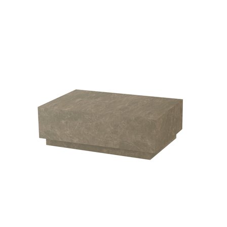 Frame sofabord marmorlook, Brun/Beige, 120x80cm - Elegant stuebord med holdbar melamin folie & MDF - Perfekt til hyggekrogen - 120x80x40cm - Sofabord