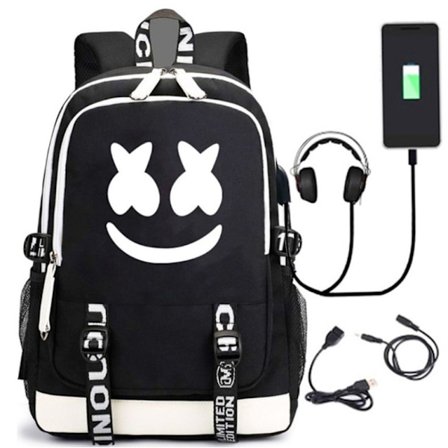 Reppu USB-latauksella, suuri kapasiteetti, opiskelijareppu