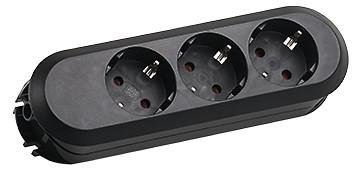 BACHMANN SMART 3xSchuko, bk, without
