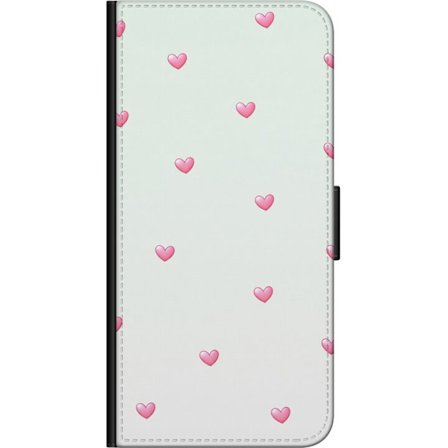 Kompatibel Tegnebogsetui til Samsung Samsung Galaxy Note10 Lite Minimalistisk mønster med lyserøde hjerter på en lysegrå baggrund, sødt og enkelt