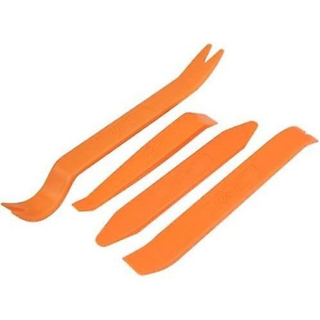 4-pack Bilstereo-avtagningssats för bilradio-dörrpanel, bilradiopanel-avtagningssats, instrumentbräda, dörrbeklädnad, plast