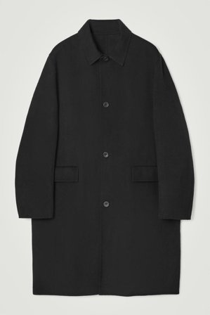 COS Men's Double-Faced Wool Coat in Black