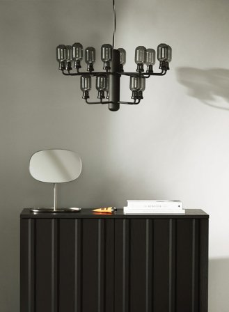 Amp lysekrone small Ø63 - smoke/sort