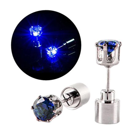 Kul Øredobb Lys opp Sexy Øresmykker Aftenkjole Livehouse Klubb Blinkende Glødende Rhinestones Kjede Krystall