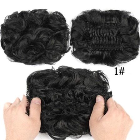 Kam Clip In Curly Hair Extension Chignon Hair 1 1