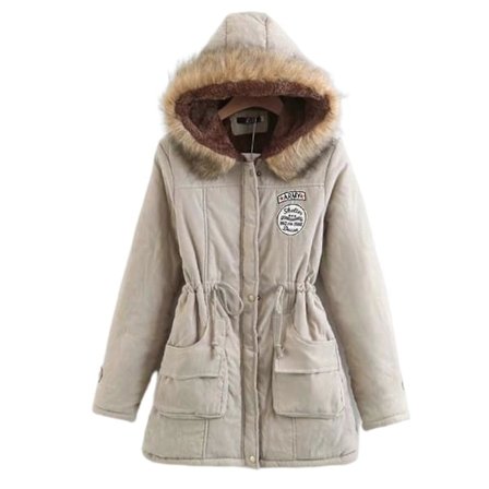 Vinter Ny Koreansk Mellanlång Bomullsjacka Dam Stor Päls Krage Lammsullsjacka Plus Sammet Förtjockad Lös Bomullsjacka