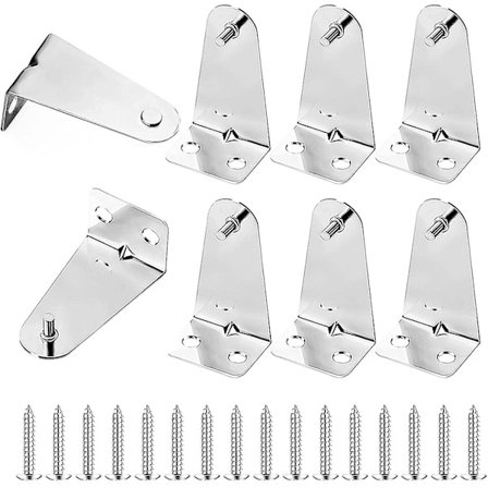 Tongdejing Metalliset Kiinnitysjalustat ja Tapit Rullaluukkujen Kiinnitykseen Vaakasuoraan Rullaluukkuun (hopea) (8 kpl)