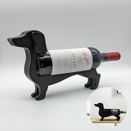 Tax Vinreol - Køkkenbar Dekorativ Vinreol - Sort Design 14x18 cm-FQ-