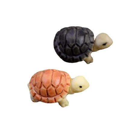 Mini kilpikonnan malli keijupuutarhan miniatyyritalo terraario kotityöpöydän mehikasvit mikro maisema koriste (6 kpl, keltainen + musta)