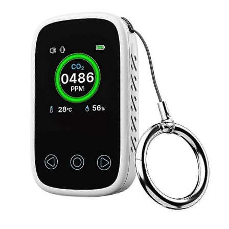 3 i 1 Luftkvalitetsmåler CO2 Temperatur Luftfugtighedstester LCD-skærm NDIR-sensor Kuldioxid Detektor med Stemmealarm