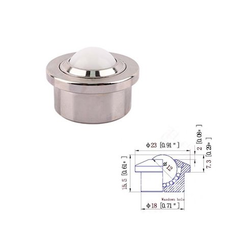 Kuletrinse mini svingbare hjul 2 2