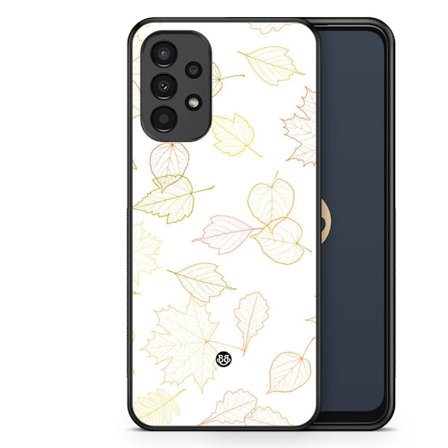 Bjornberry Skal Samsung Galaxy A13 - White and Leaves