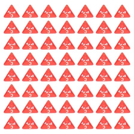 60 stk flersidede terninger polyhedral terningsett D4 D&D TRPG koppspill (rød)