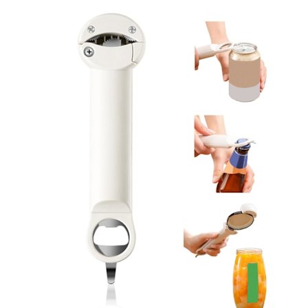 Multifunktionel flaskeåbner med indtræk