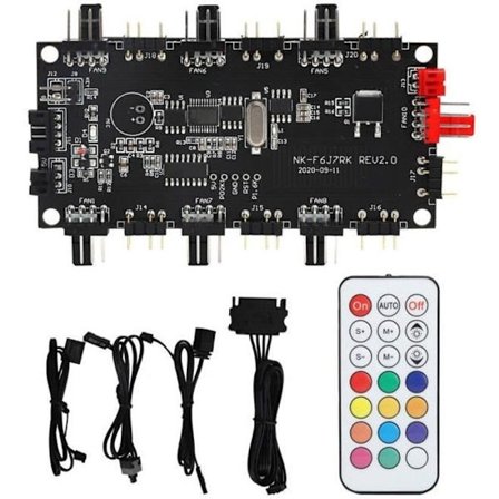 Dioche ARGB LED Lys Controller PCB Strømforsyning Blæser Hub 4/3 Pin ARGB Splitter Fjernbetjening
