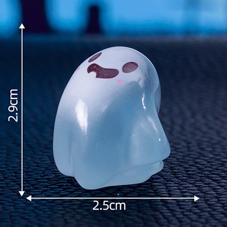 e Mini Glow-in-the-dark Halloween Ghost Dolls Moss Micro Landsc