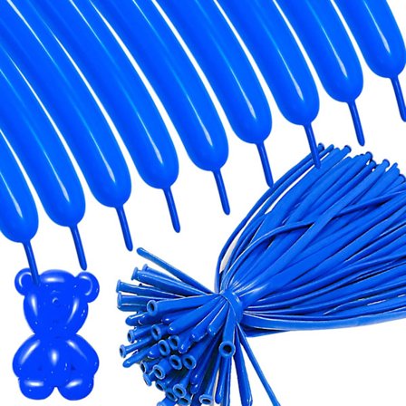 Blå 260 lange balloner 100 pakke mørkeblå modellering lange magiske balloner fortykkelse latex snoende DIY dyreballong for bursdagsfestdekorasjon