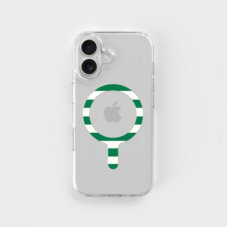 Södergrön - Avtagbar MagSafe-ring & Klart mobilskal-paket, iPhone 17