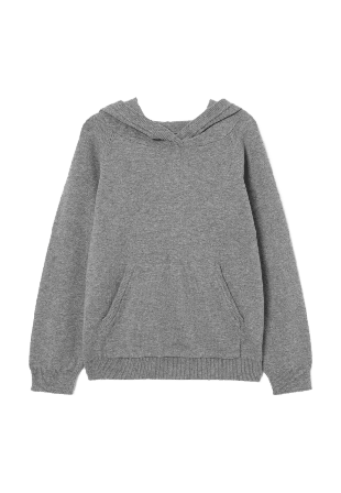 RIKIKI Finstickad hoodie CASH Hoodies & sweatshirts Grå 86/92