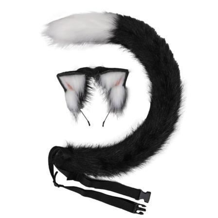 Anime Fest Jule Katt Kostyme Katte Ører Hale 80cm Fox Tail - Perfet
