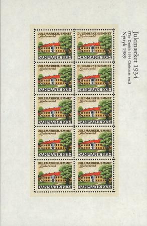 Danmark 1989 - Julemærkeark 1934 - Nytryk - Postfrisk