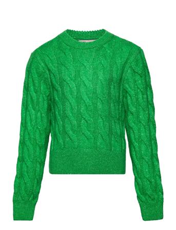 Kogcarla Ls Short Cable O-Neck Knt Kids Only Green