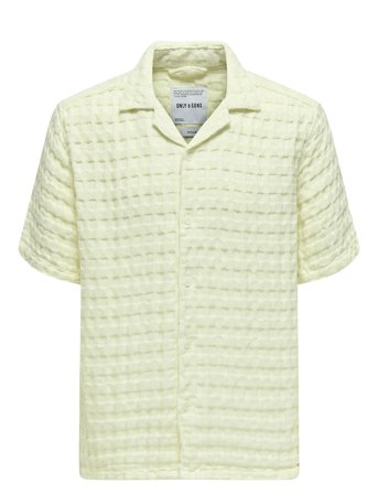 ONLY & SONS | Onsbraddock Reg Ss Resort Waffle Shirt | S