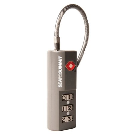 Sea to summit Lock Combo Cable Tsa travel safety Grey OneSize