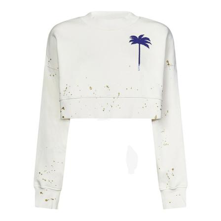 Palm Angels, Sweatshirts Wit, Dames, Maat:S,print