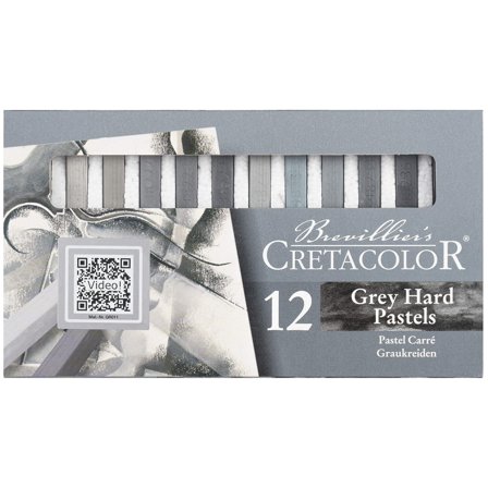 Cretacolor Pastellkreiden Hart Graustufen 12er-Set