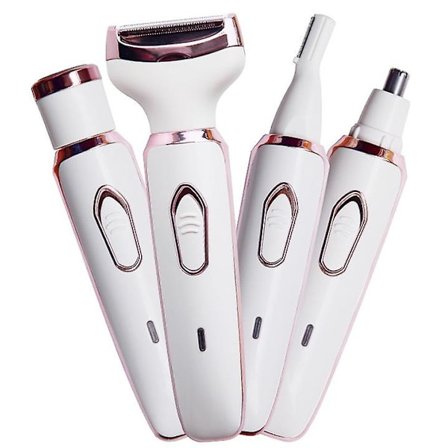 Elektrisk shaver, 4 i 1 trimmer til kvinder, velegnet til intime områder, smertefri trimmer, fejlfri epilator til skæg, arme, ben, armhuler, 