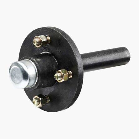 Biltema - Akseltapp Rundrør Ø 33 mm, Boltsirkel 4/100 (M12x1 5), Maks. Belastning 750 kg, Hastighet 90 km/t, Senterhull Ø 56 mm, Vekt 3