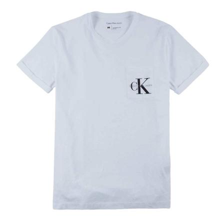 Calvin Klein T-shirt met logo , Wit , Heren , Maat: L