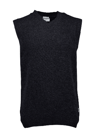Lindbergh Lambswool v-neck slipover Knit Stickat Herr Grå XL