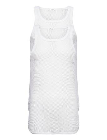 Brynje Grovmasket Singlet 2-Pa T-shirts Sleeveless Valkoinen Resteröds