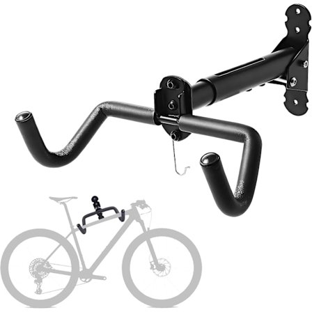 Sykkel veggfeste - Sykkelstativ lagring - Horisontalt sykkelstativ - Justerbar sykkelkrok