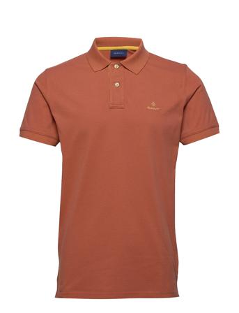 Contrast Collar Pique Ss Rugger Polos Short-sleeved Oranssi GANT
