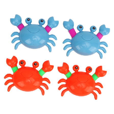 4 stk. Teleskopisk legetøj, der skifter form, legetøj i plast, lyse farver, letvægts Fidget Tube legetøj til børn Familie Krabbe