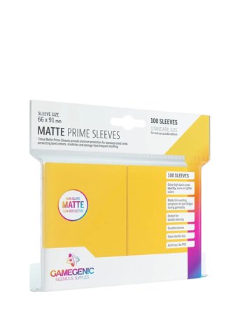 Matte Prime Sleeves Yellow Yellow Gamegenic