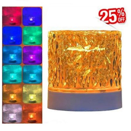 Atmosfære Nattlys Gaver Vann Ripple Bordlampe Dynamisk Projeksjon Soverom