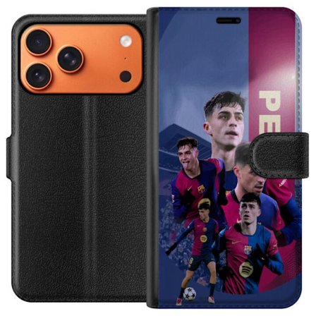 Kompatibelt Lommeboketui til Apple iPhone 17 Pro Max Pedri Barcelona Spania fotball midtbanespiller ung talent rask teknikk kreativ spelmaker som voks