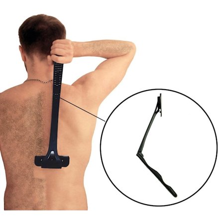 Lång och bred rakhyvel för hårborttagning på ryggen