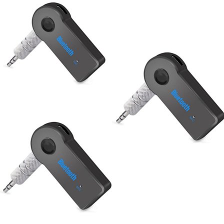 Tre Bluetooth-mottagare 3,5 mm trådlös 4.0 Bluetooth-adapter AUX bilburen Bluetooth-mottagare mobiltelefon Bluetooth