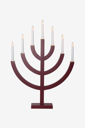 Star Trading - Lysestage Anno 71 cm - Rød - Adventslysestager - Fra Homeroom