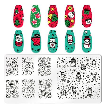 (B)1set Jul Nail Art Stickers Charmiga Cartoon Nail Art Decals Cartoon Socks Scane Design Stic
