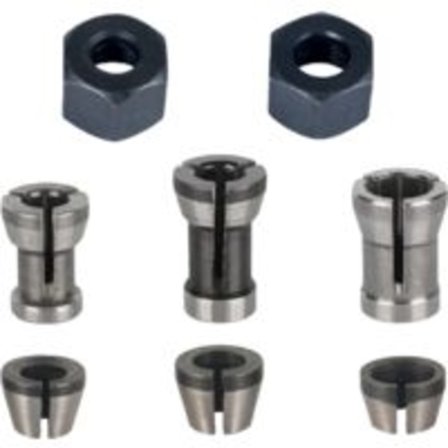 Fræsemaskine Chuck - Pakke med 8, Trimmermaskine Chuck Collet (6mm, 6.35mm, 8mm), Router Collet