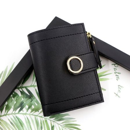 Dam Kortplånbok Kvinnors Clutch Väska SVART