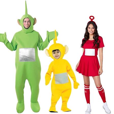 4 Farver Teletubbies Cosplay Til Voksne Sjov Tinky Winky Dipsy Laa-laa Po Anime Karneval Kostume Tøj Finkjole Børn Mænd M - Perfekt Mænd Blå Men Blue 