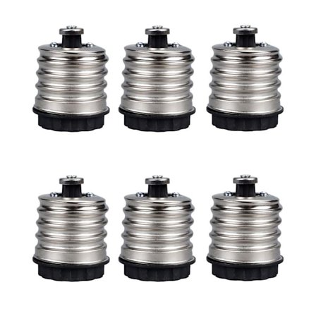 6PCS E40/E39 till E27/E26 Glödlampssockel Adapter Converter