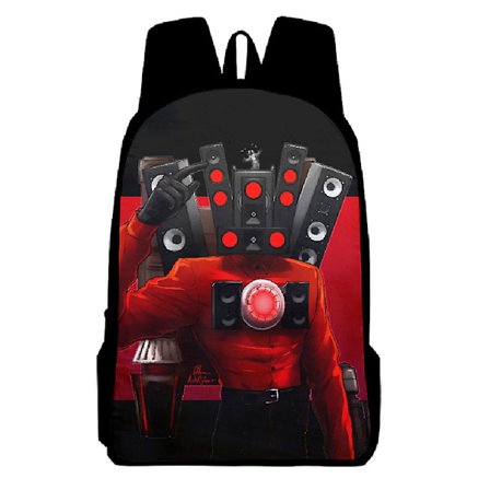 Skibidi toalett trykt ryggsekk barn pustende skolebok vesker stor kapasitet lett ryggsekk reisedagsekk gave